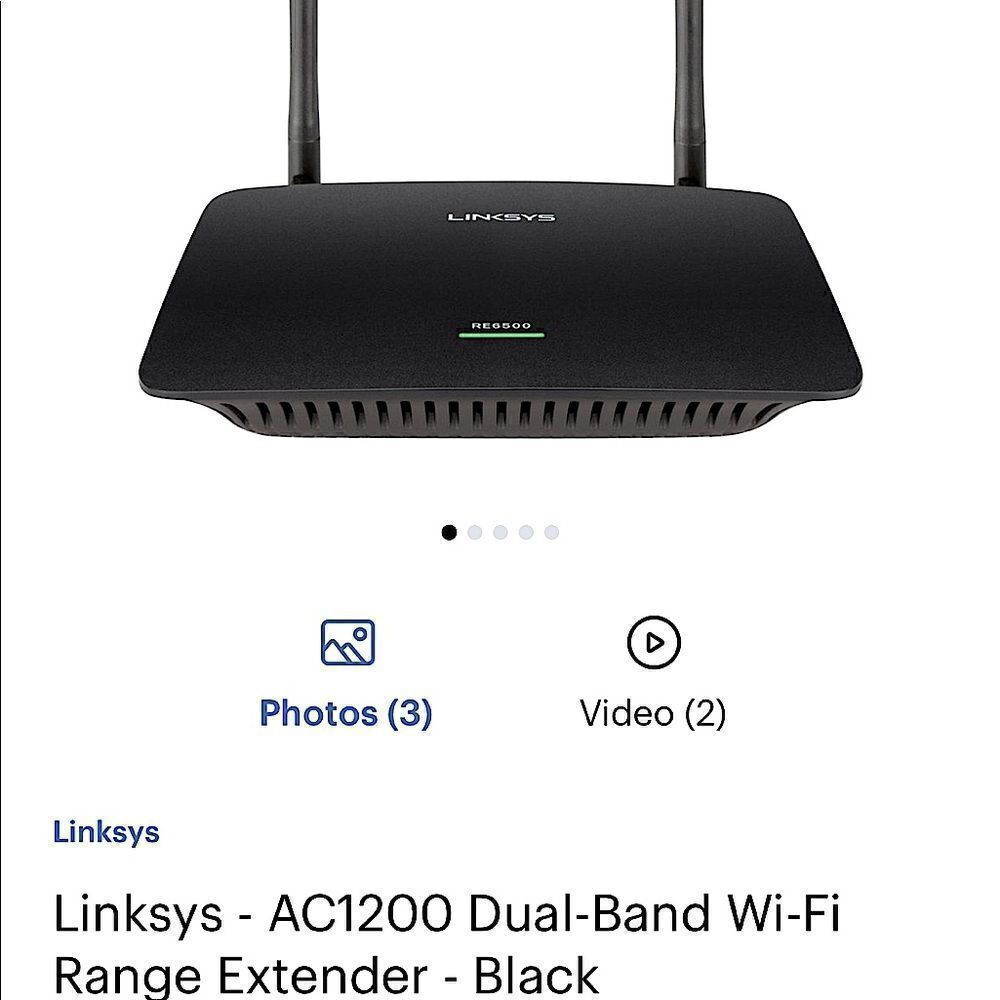 NWT! Linksys-AC1200, Dual Band WiFi Range Extendor. 2000 Square feet!